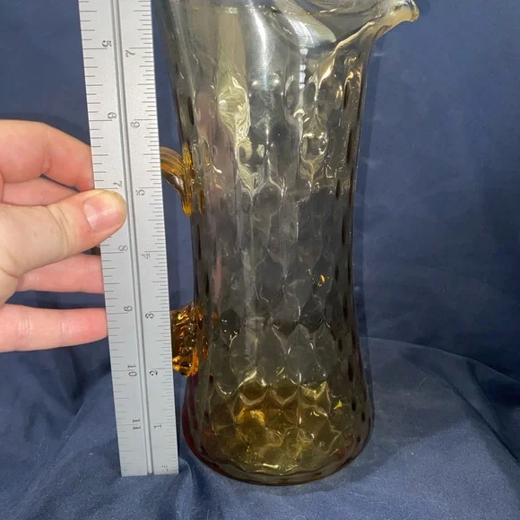 Inverted thumbnail amber cocktail pitcher - Picture 3 of 4